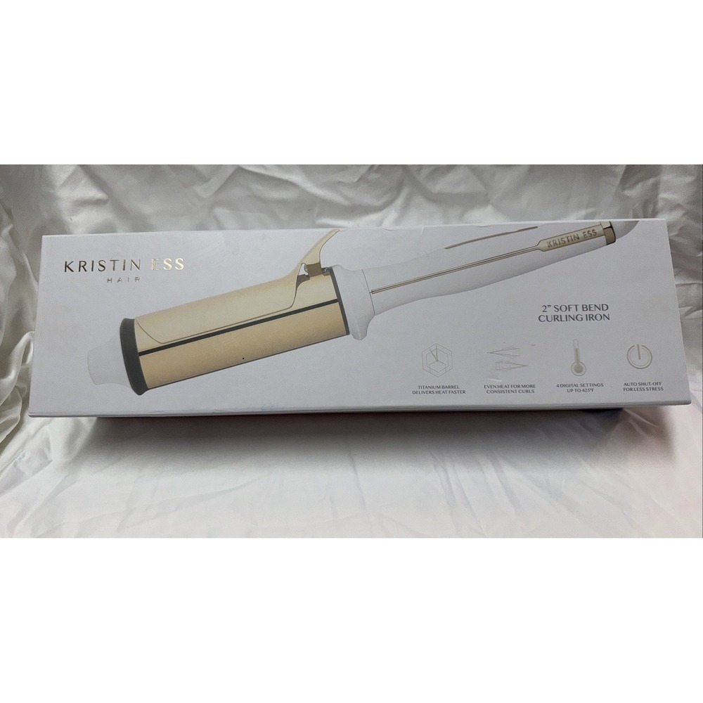 Kristin Ess Titanium Curling Iron Barrel Blowout Waves 425°F Digital Display 2"